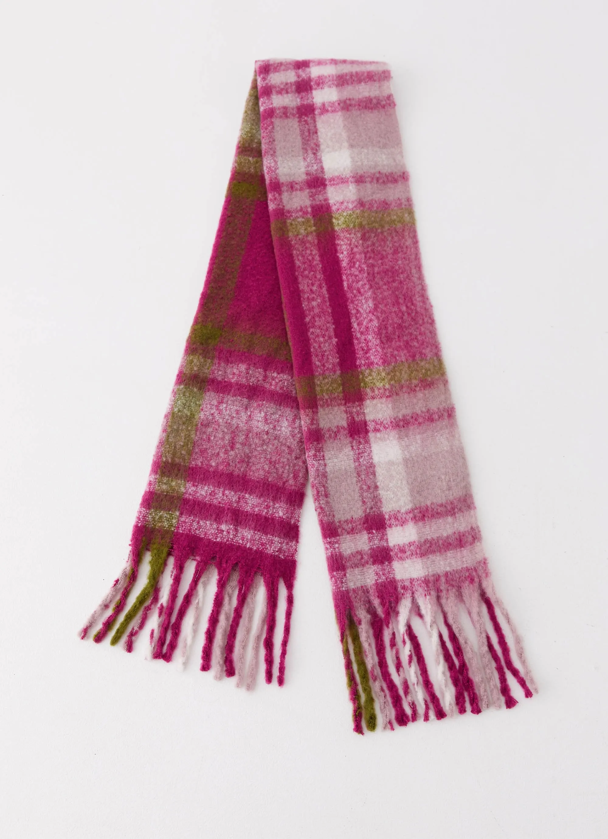 Rainier Plaid Scarf - Pink