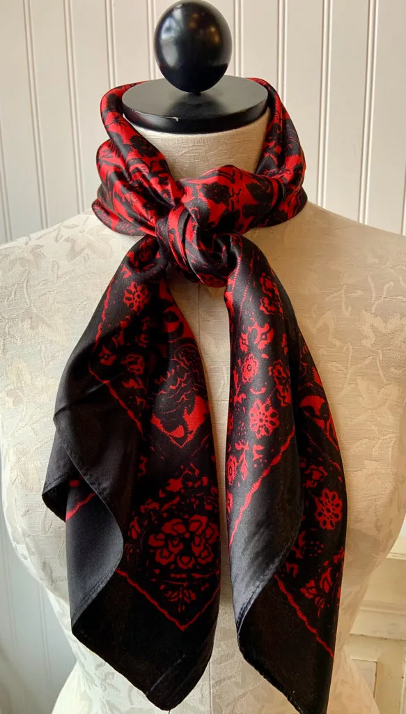 Red & Black Wild Rag Dress Scarf