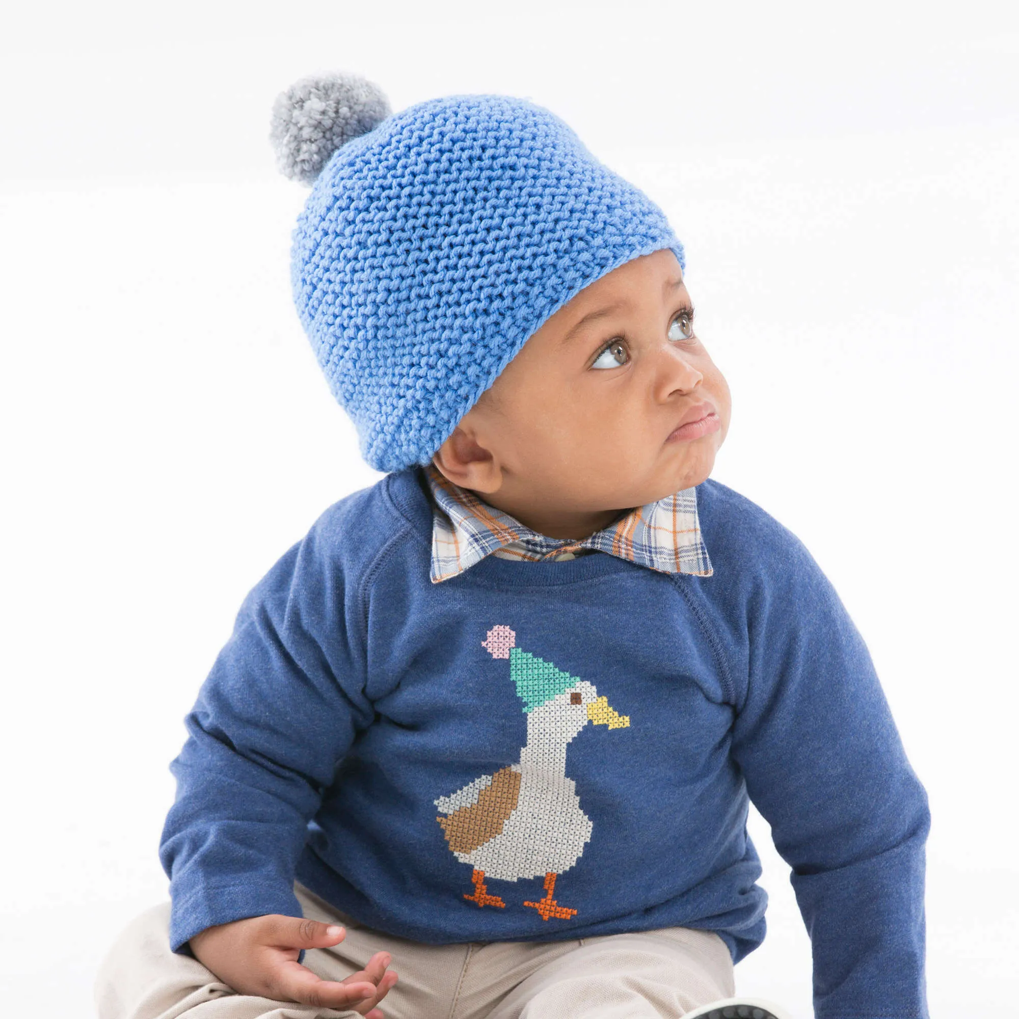 Red Heart Knit Cozy Baby Cap