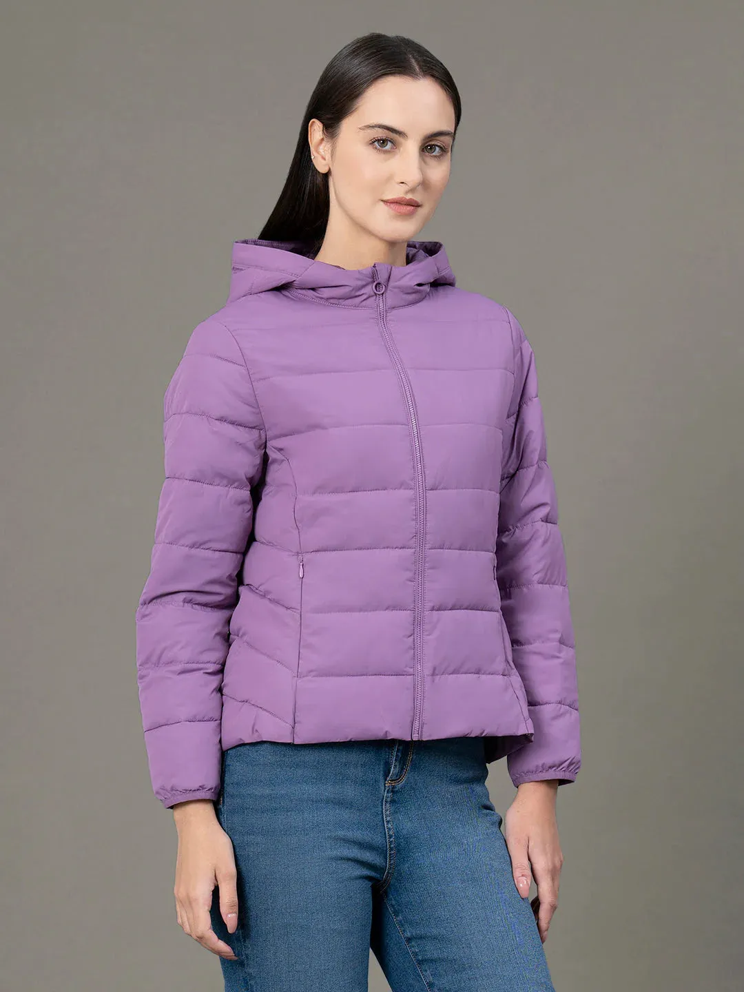 RedTape Hooded Jacket for Women | Padded & Water Resistant Finish | Enhanced Comfort