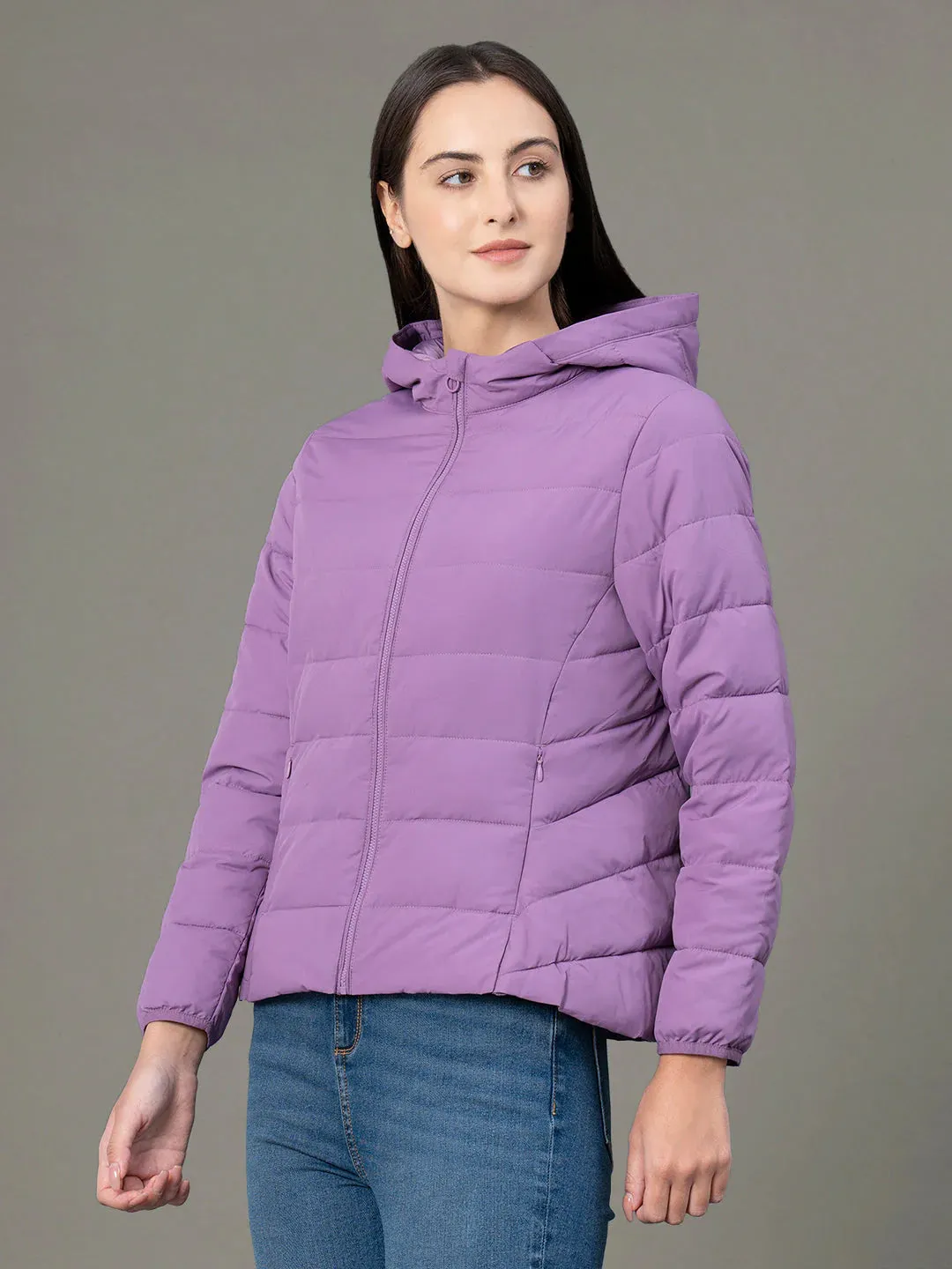 RedTape Hooded Jacket for Women | Padded & Water Resistant Finish | Enhanced Comfort