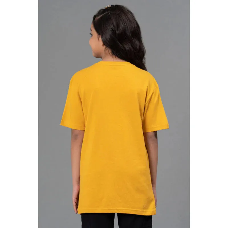 RedTape Unisex Kids T-Shirt- Best in Comfort| Cotton| Yellow Colour| Round Neck| Casual Look