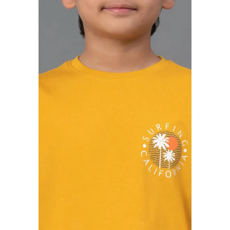 RedTape Unisex Kids T-Shirt- Best in Comfort| Cotton| Yellow Colour| Round Neck| Casual Look