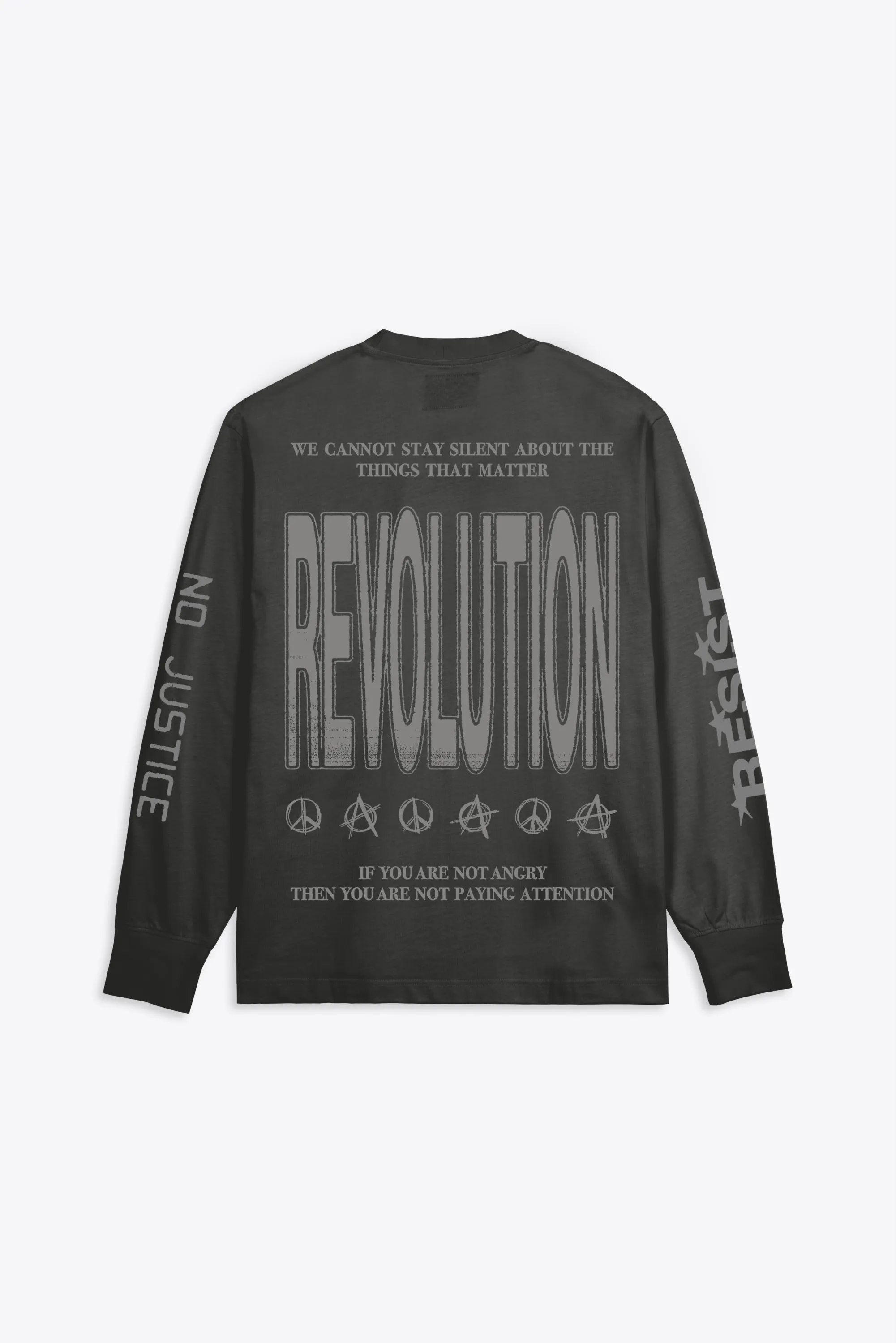 Respect Existence Cuffed L/S (graphite)