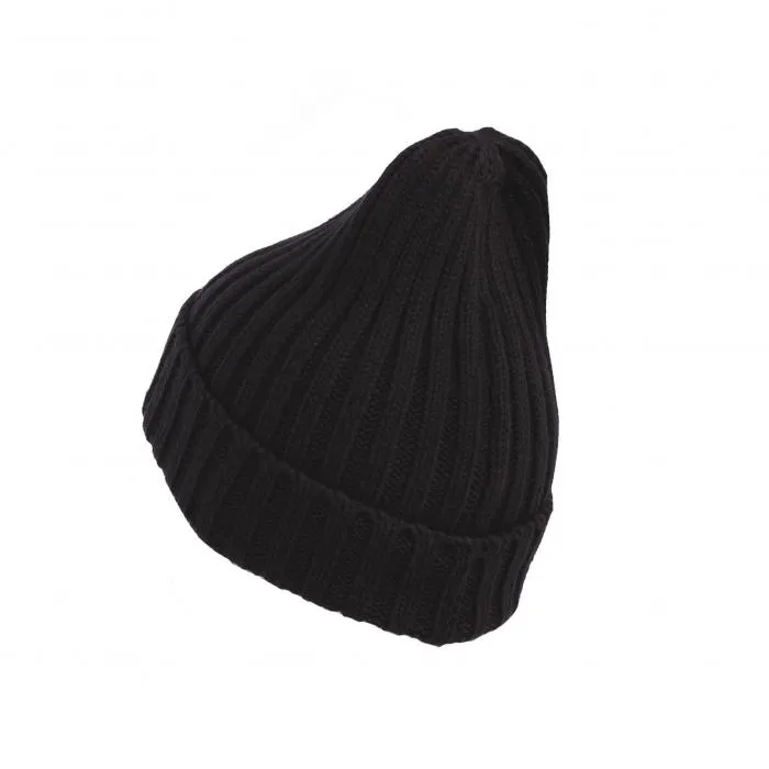 Ribbed Beanie (Black)