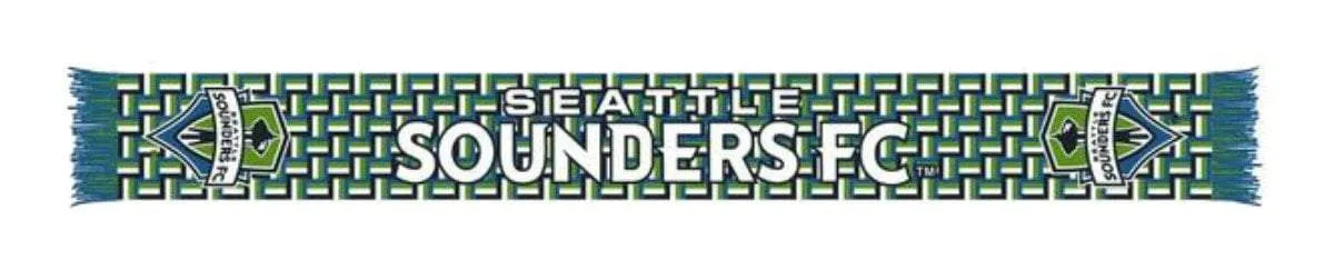 Seattle Sounders FC MLS Ruffneck Blue & Green Link HD Knit Acrylic Scarf