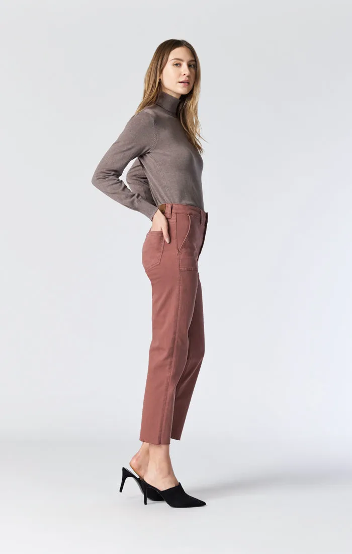 SHELIA FRONT POCKET STRAIGHT IN NUTMEG TWILL