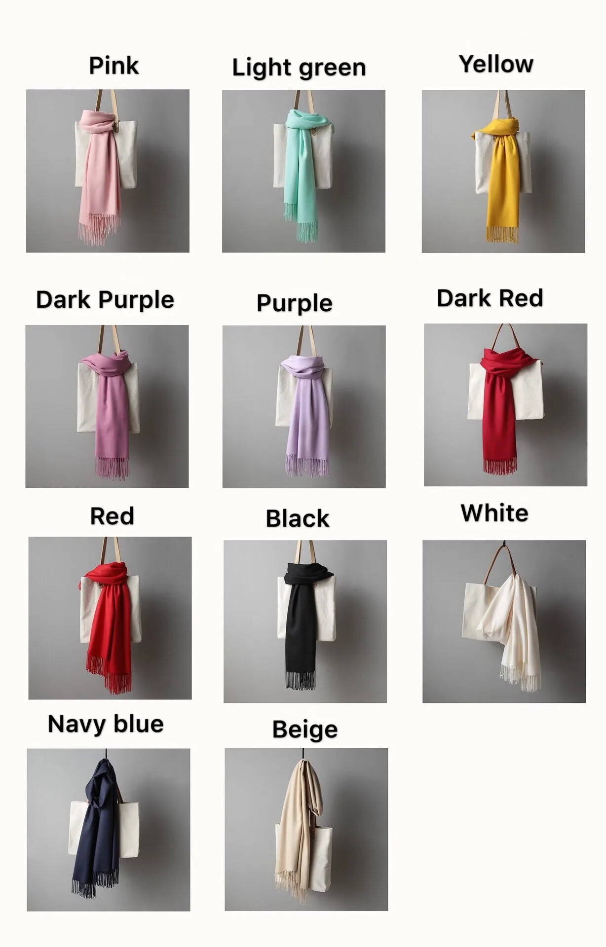 Simple Wool Warm Long Scarf Women Accessories  Christmas gift Thanksgiving gift