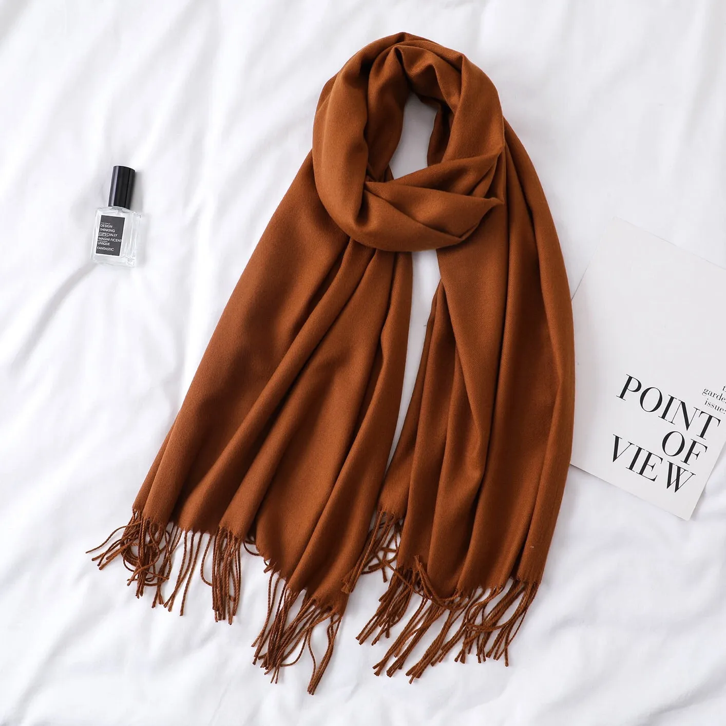 Simple Wool Warm Long Scarf Women Accessories  Christmas gift Thanksgiving gift