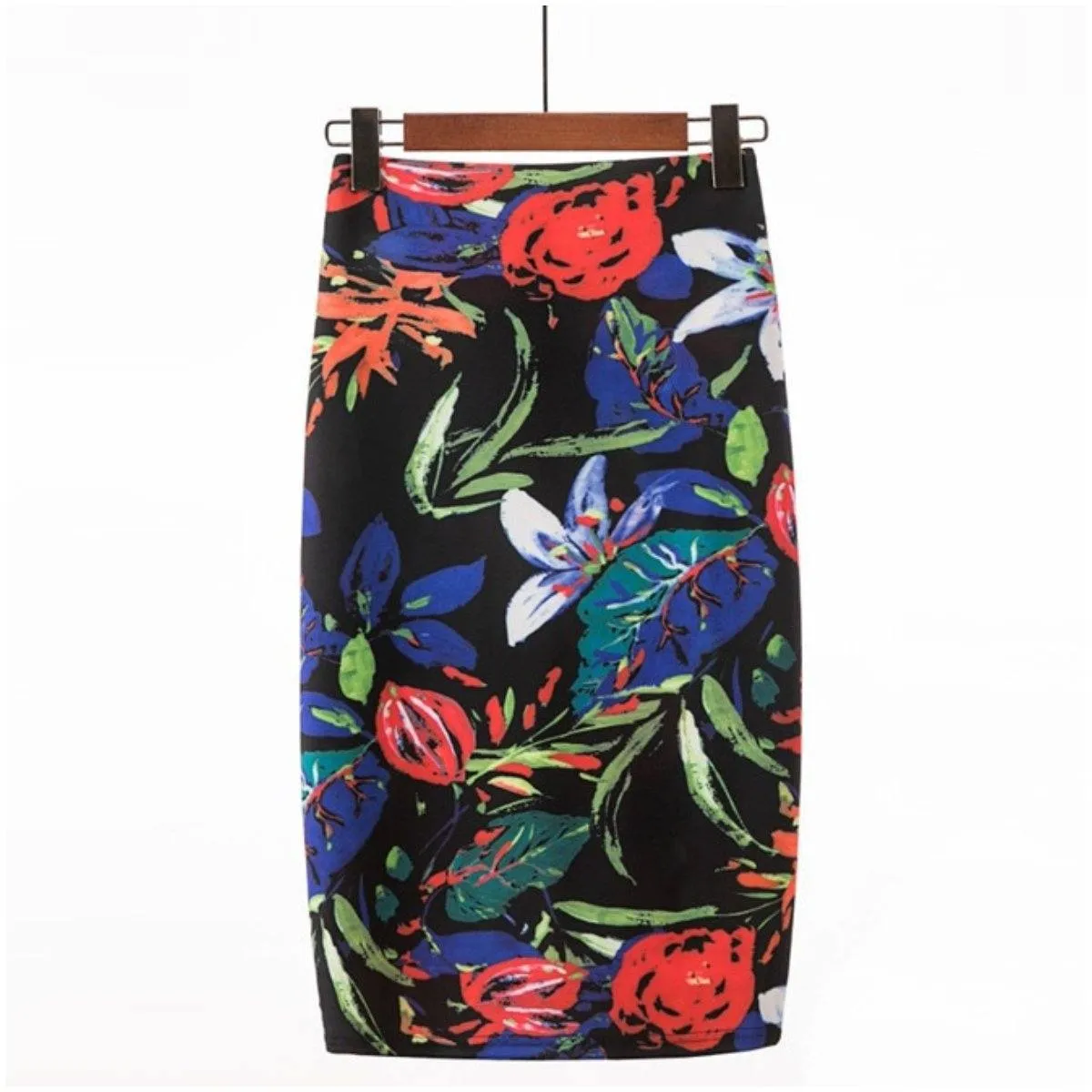 Spring Theme Floral And Patterns Vintage Pencil Skirt