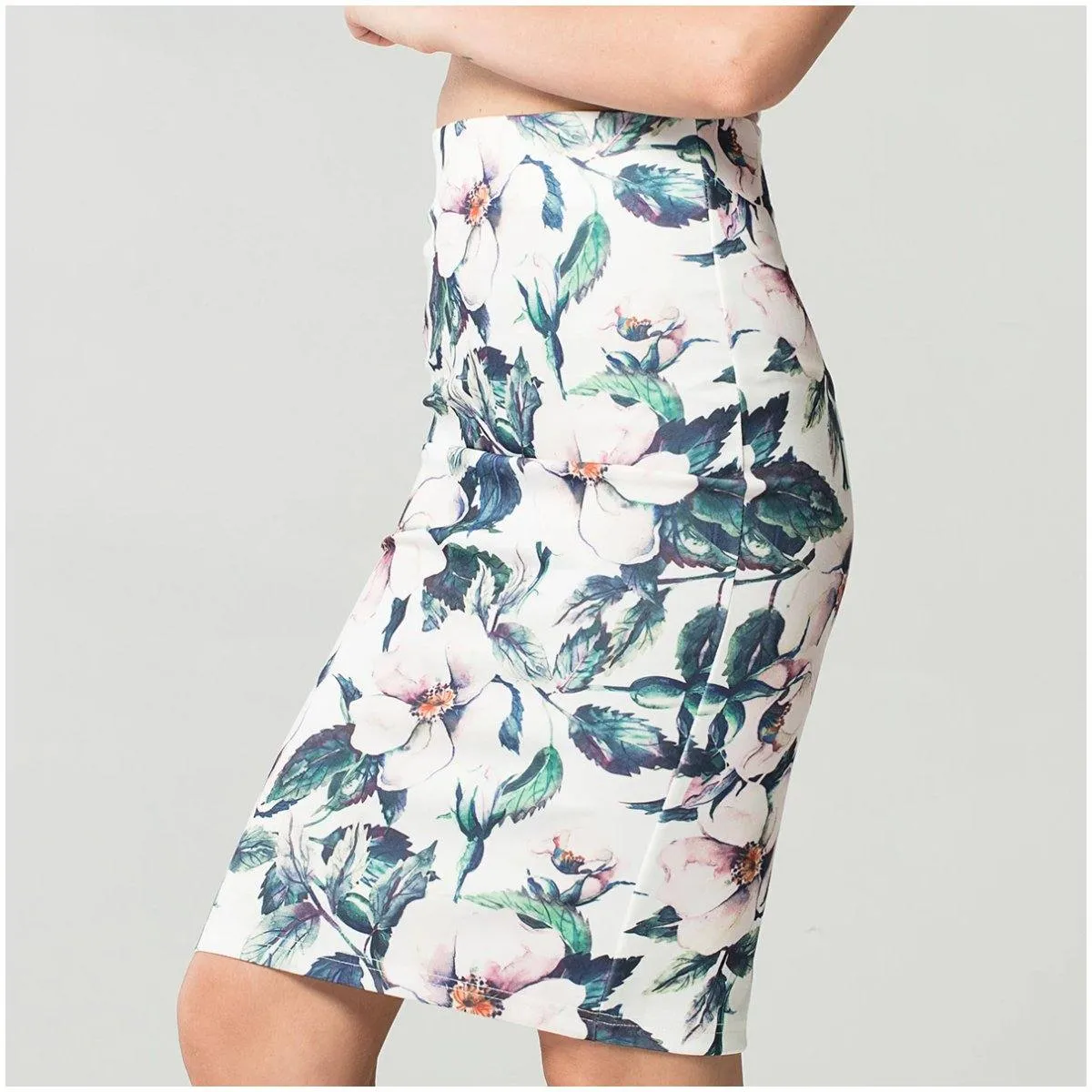 Spring Theme Floral And Patterns Vintage Pencil Skirt