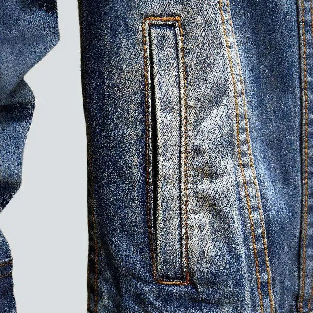 Street trucker jeans jacket
 for men