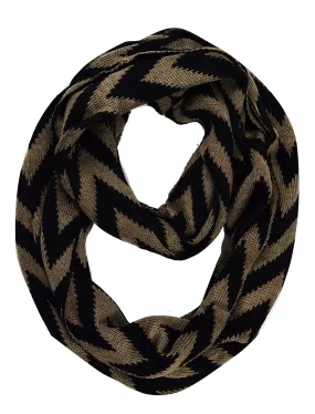 Stylish Winter Warm Soft Knit Chevron ZigZag Infinity Loop Scarf