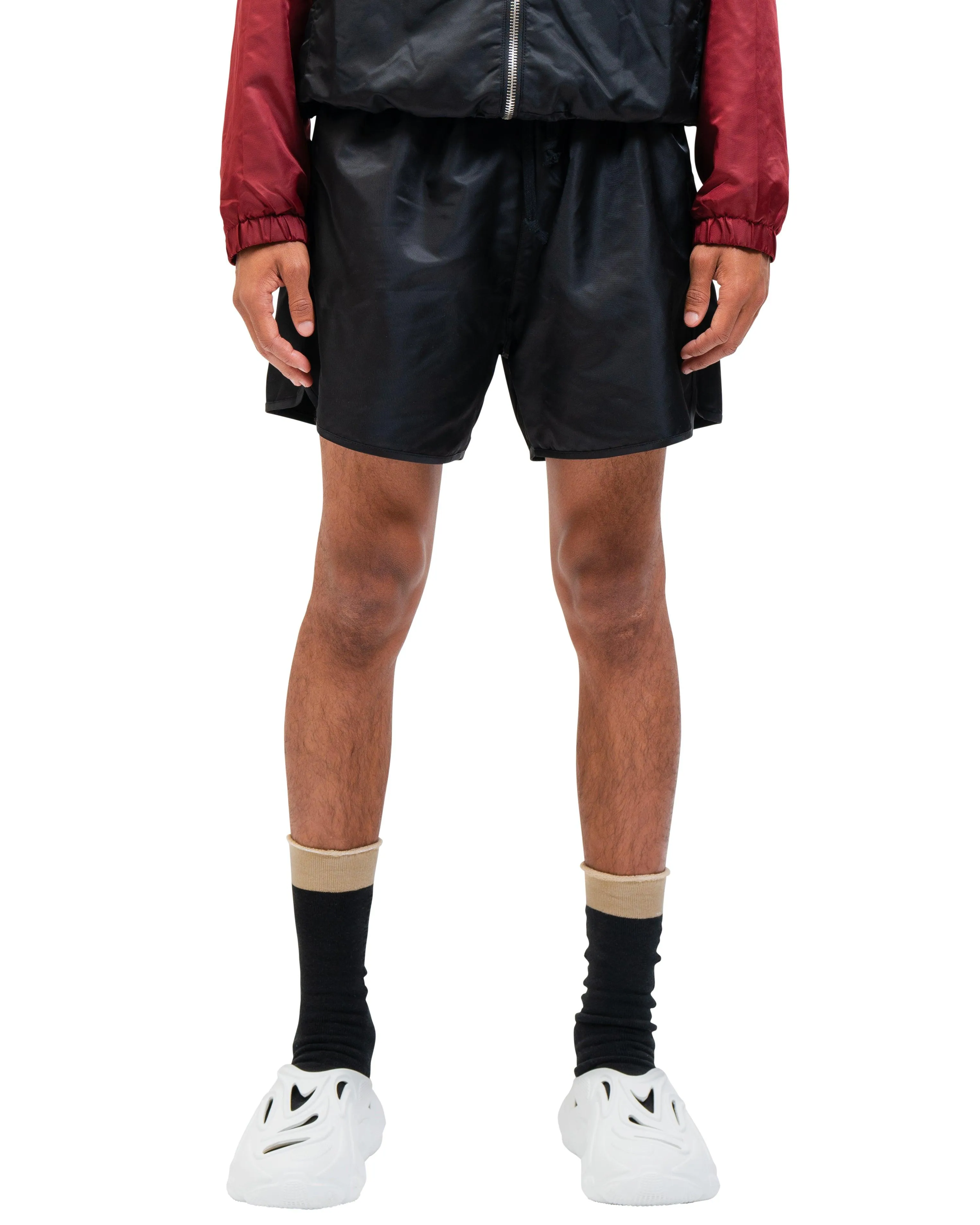 SUEDE LINED NYLON SHORTS