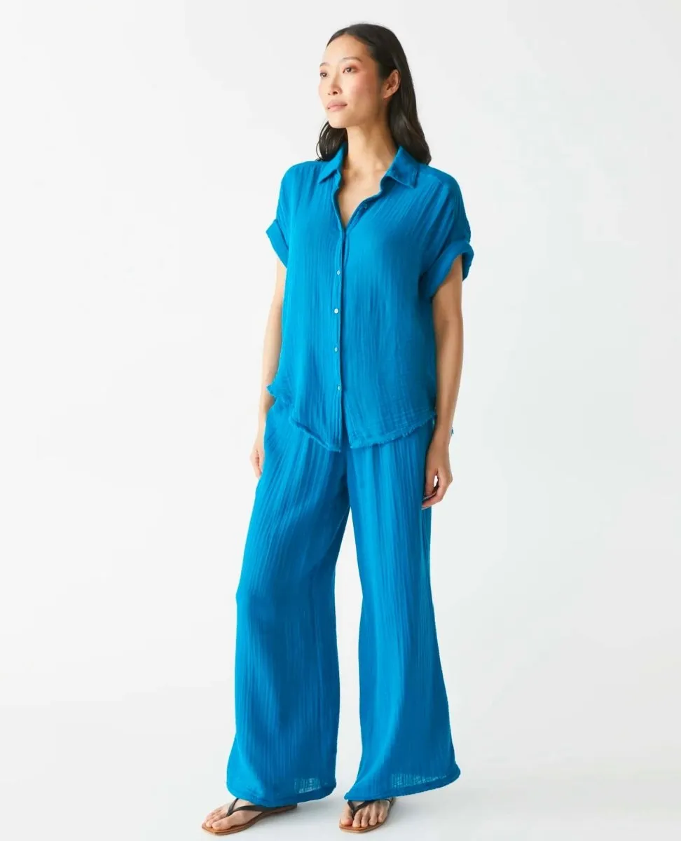 Susie Smocked Pant Pacific