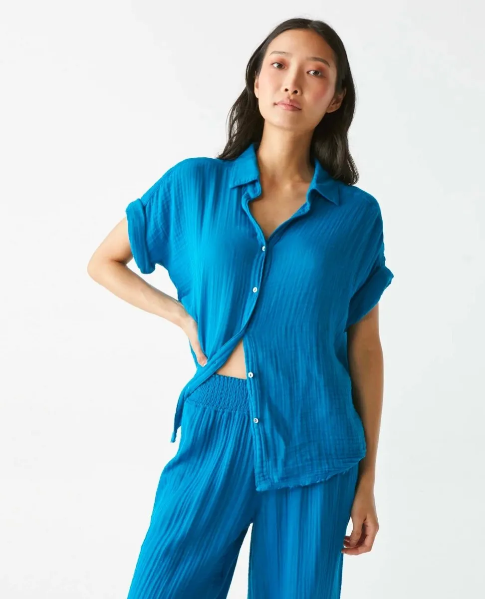 Susie Smocked Pant Pacific