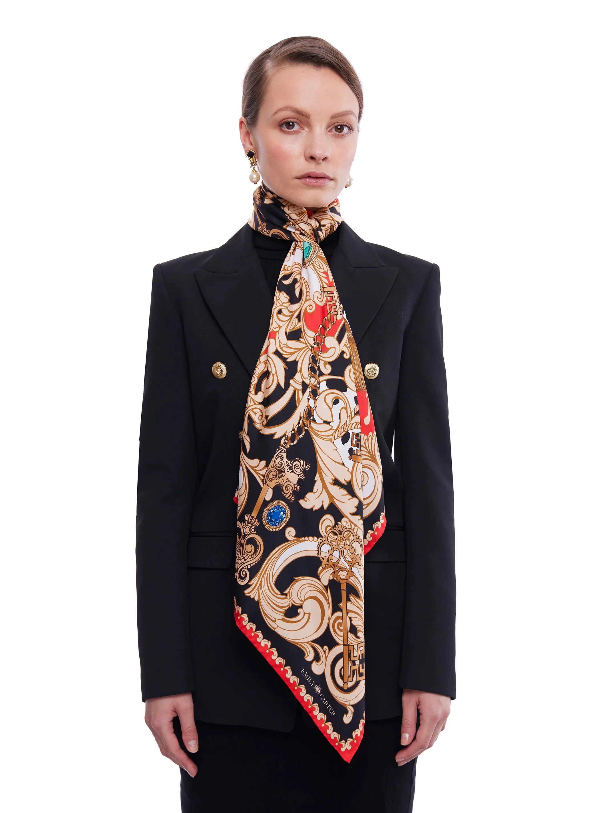 The Jewel & Gem Silk Scarf | 90x90cm