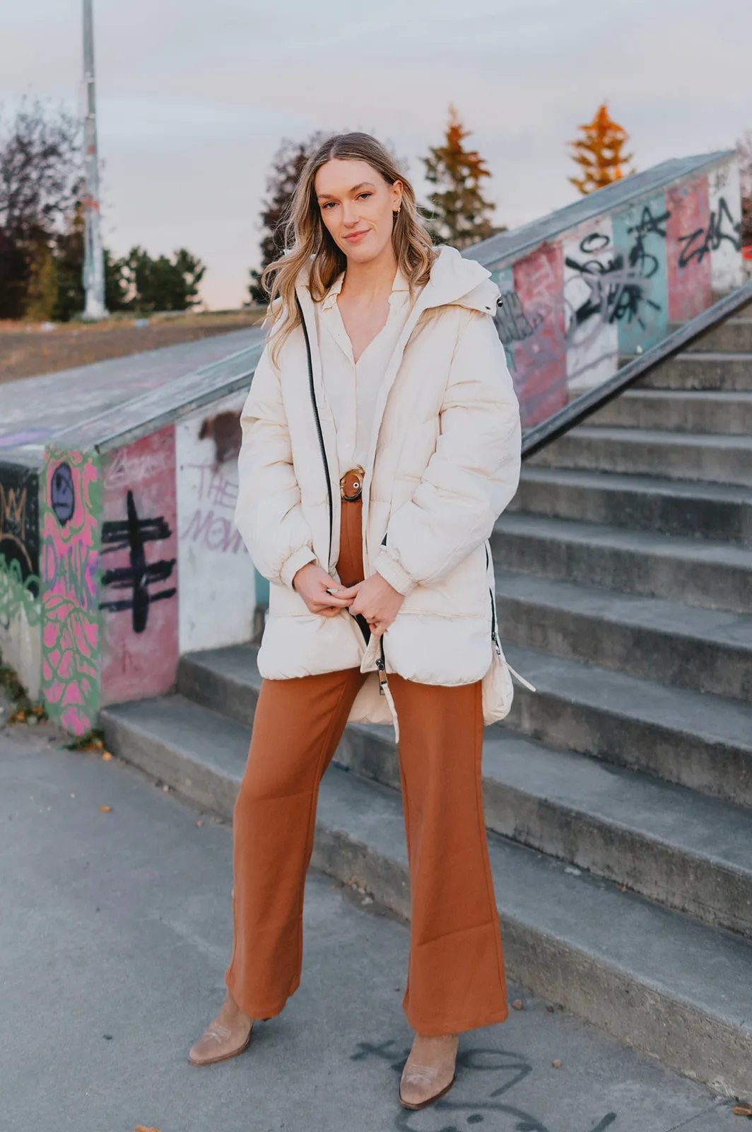 The Kae Puffer Coat - Birch - PLUS