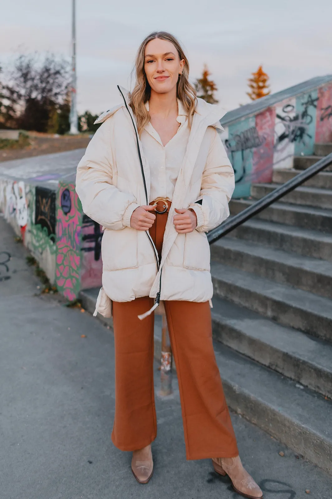 The Kae Puffer Coat - Birch - PLUS