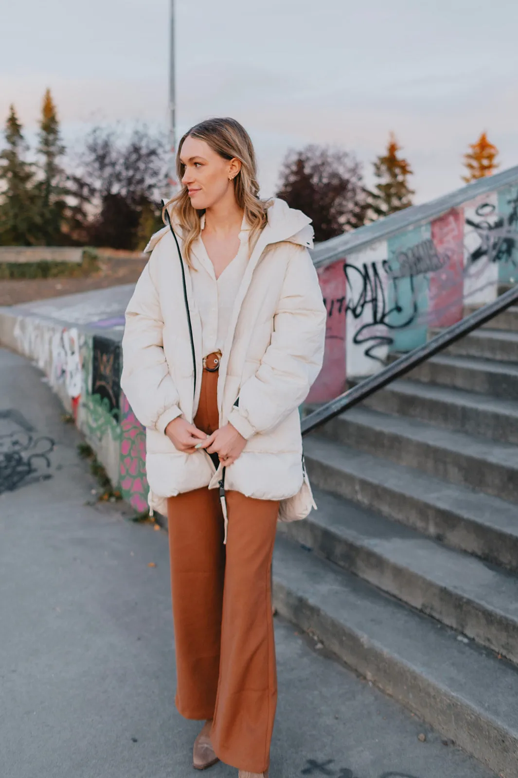 The Kae Puffer Coat - Birch - PLUS