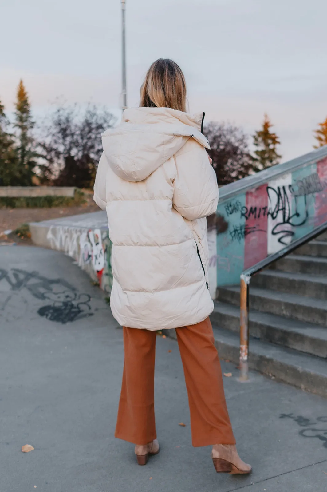 The Kae Puffer Coat - Birch - PLUS