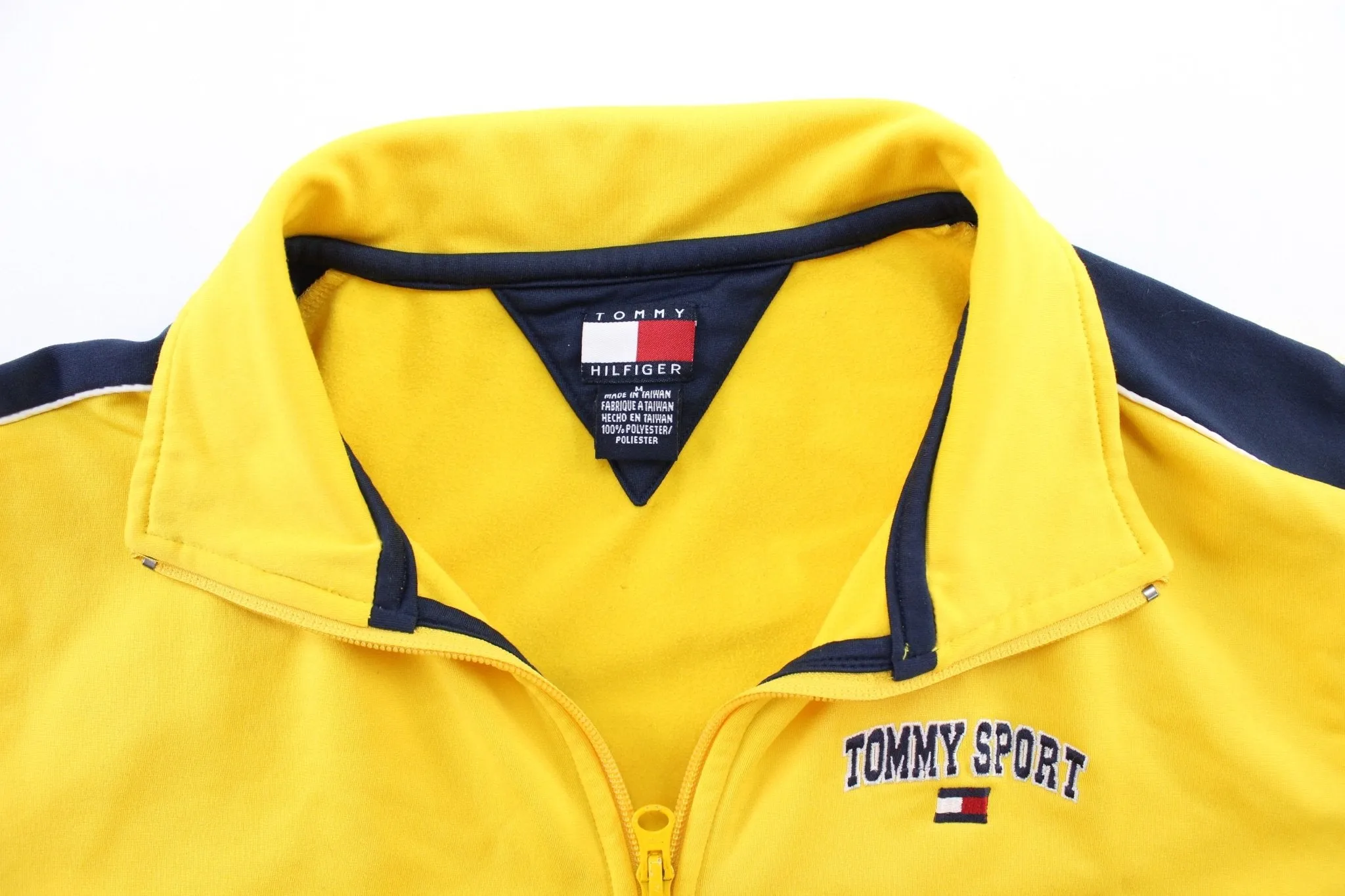 Tommy Hilfiger Embroidered Yellow & Blue Track Jacket