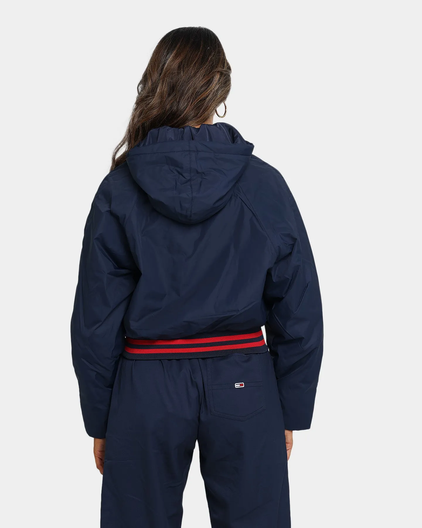 Tommy Jeans Women's Detachable Hood Bomber Jacket Twilight Navy