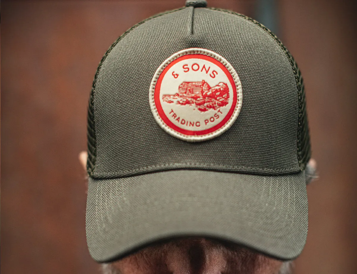 Trucker Badge Cap Army Green