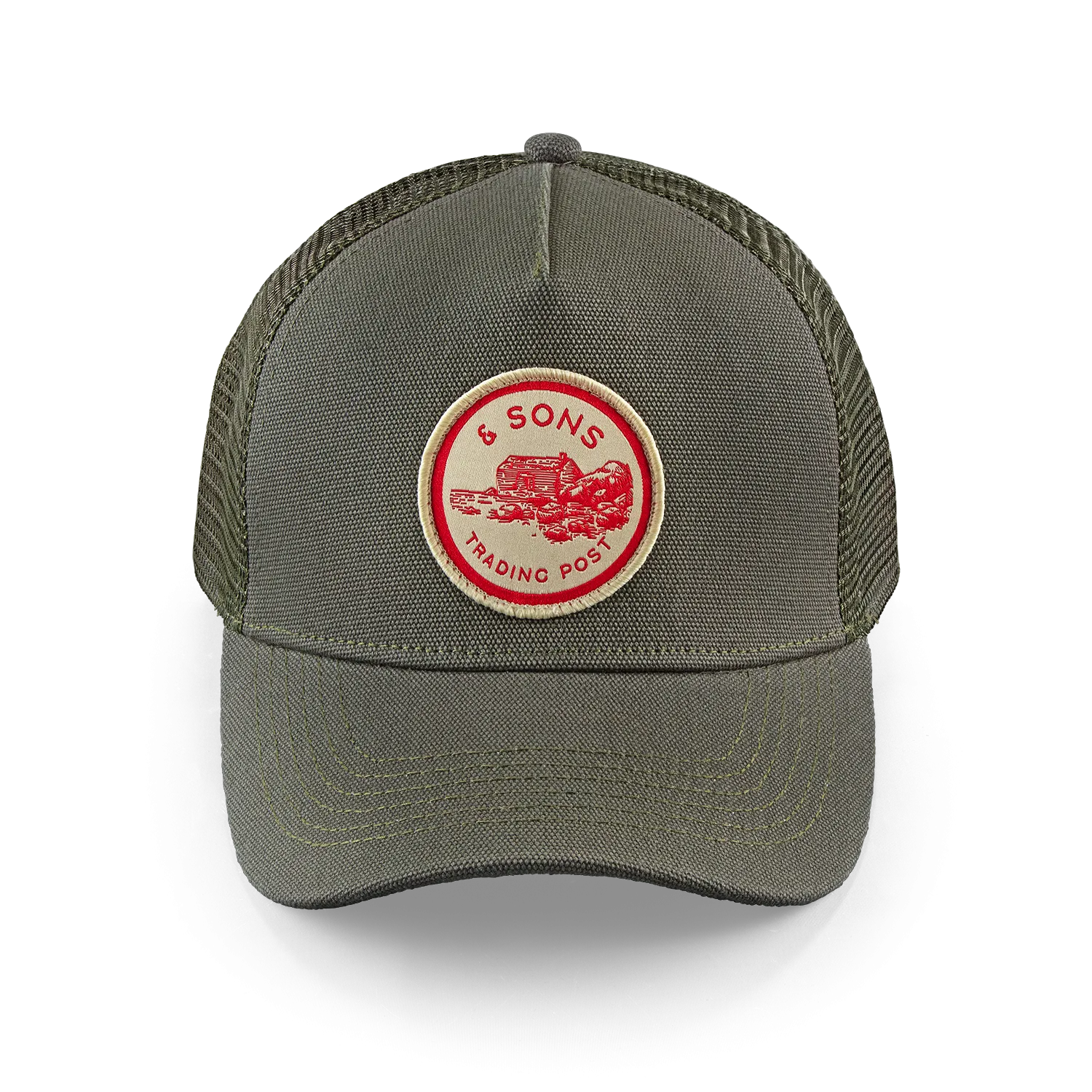 Trucker Badge Cap Army Green