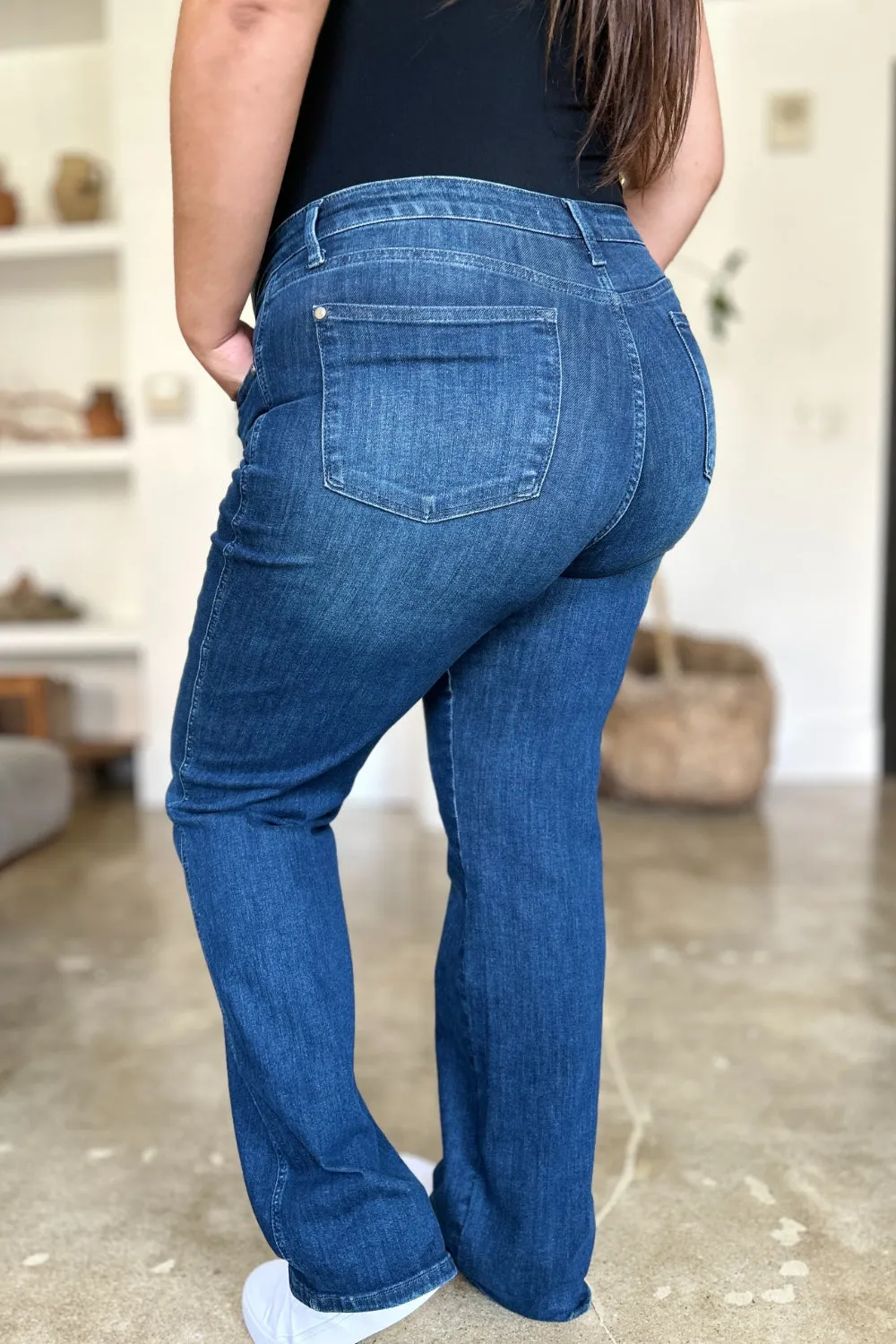 Tummy Control Mid Rise Straight Judy Blue