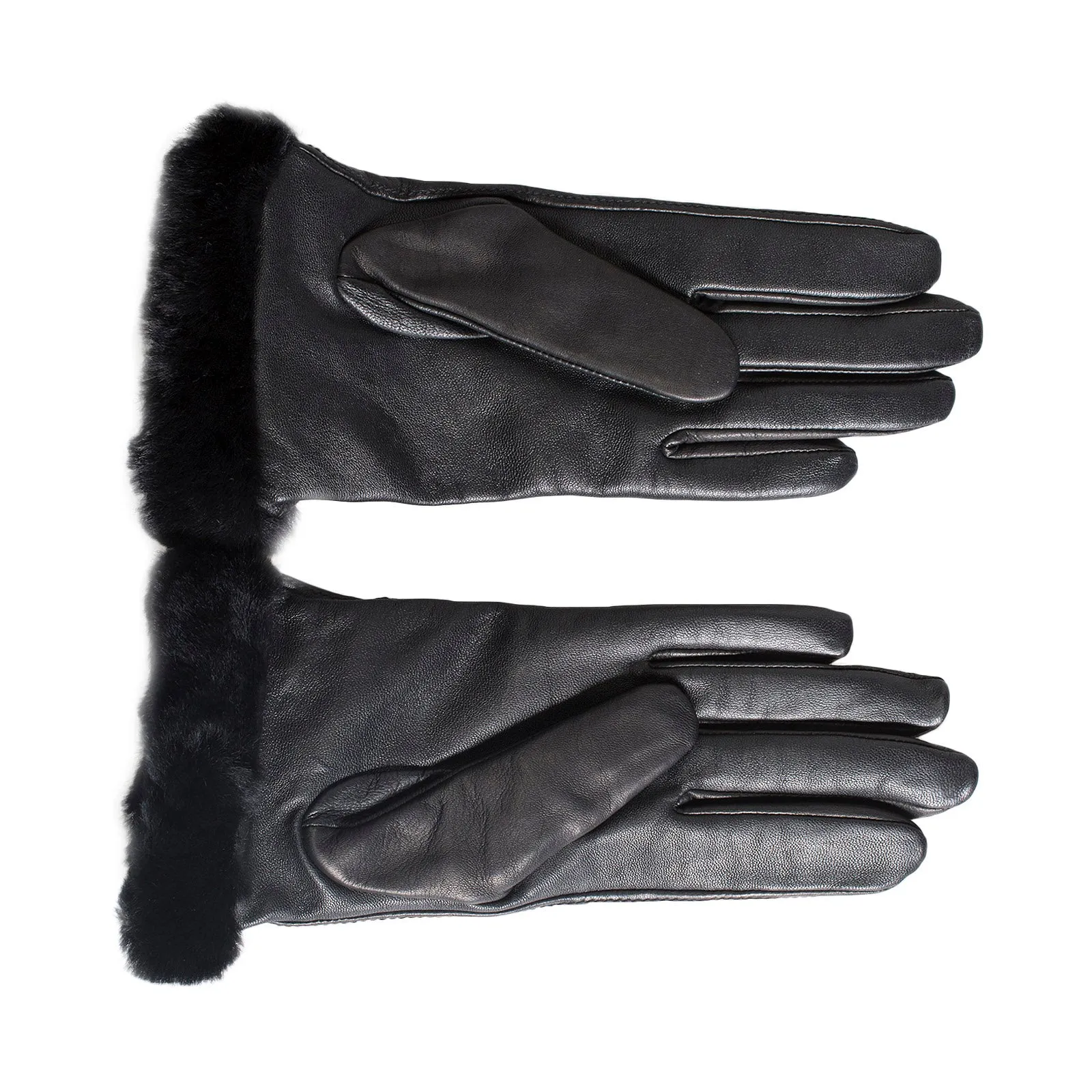 UGG Classic Leather Smart Black Gloves - Women's