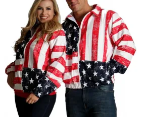 Unisex American Flag Zip-Up Jacket 175709