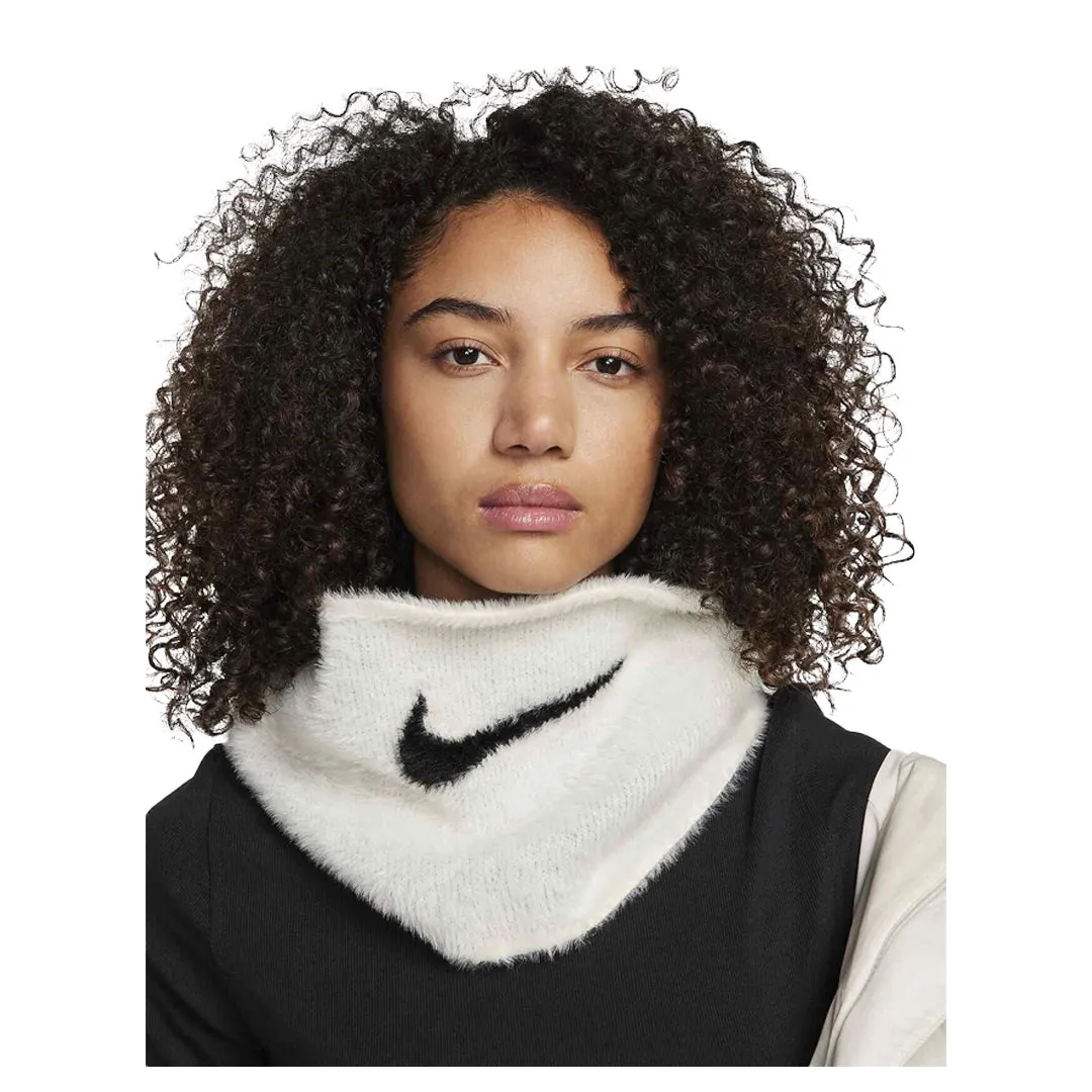 UNISEX PLUSH KNIT INFINTY SCARF SAIL/BLACK