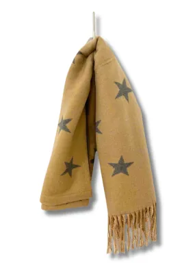 Vega Star Cashmere Scarf in Camel