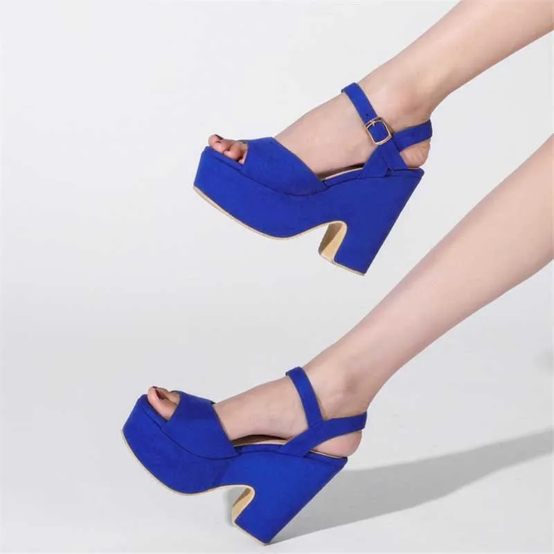 Vibrant and Solid Color High Heel and Platform Shoes