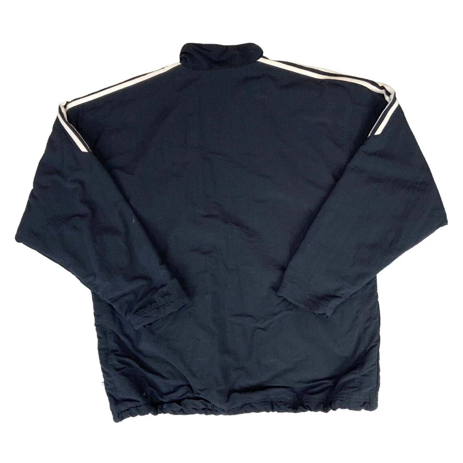 Vintage 90s 00s Black White Embroidered Zip-Up Adidas Sports Track Jacket 2XL