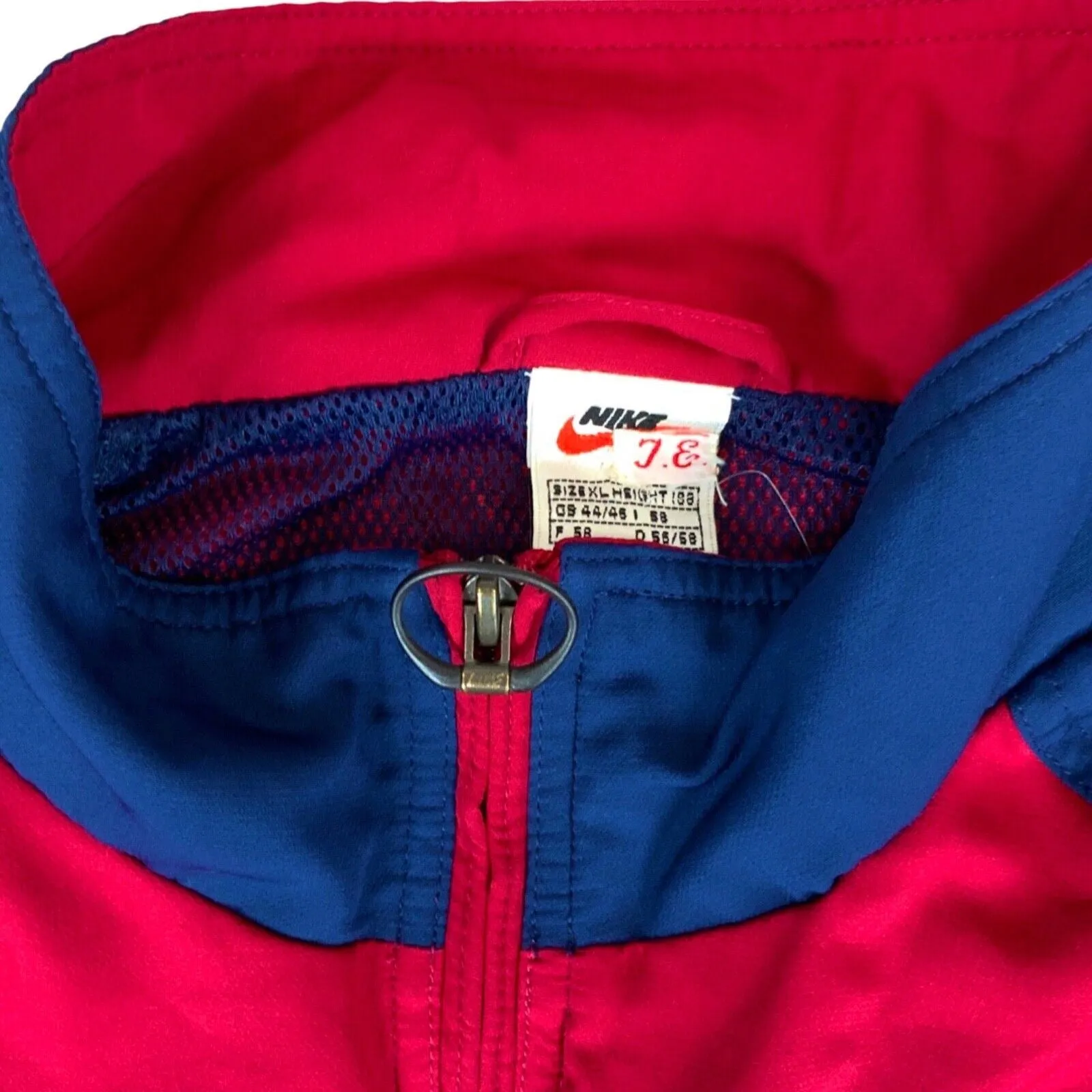 Vintage 90s 00s Red Blue Nike F.C. Barcelona Track Jacket XL