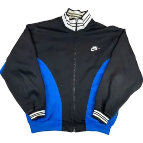 Vintage Nineties Black, Blue & White Nike Premier Zip-Up Track Jacket Medium