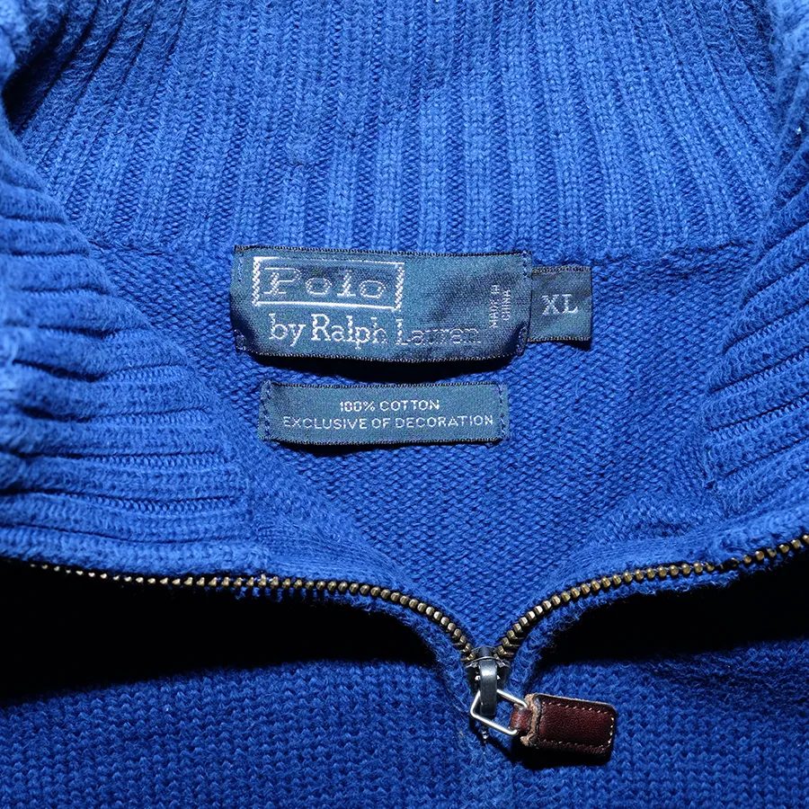 Vintage Polo Ralph Lauren Knit Q-Zip Sweater XLarge