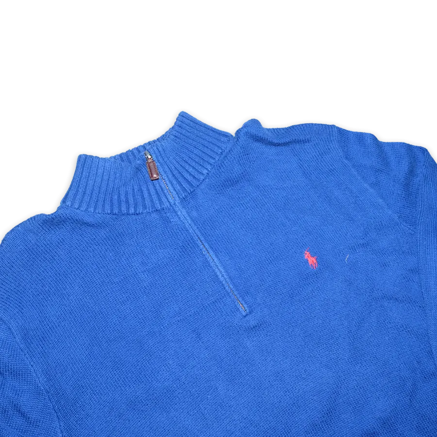 Vintage Polo Ralph Lauren Knit Q-Zip Sweater XLarge