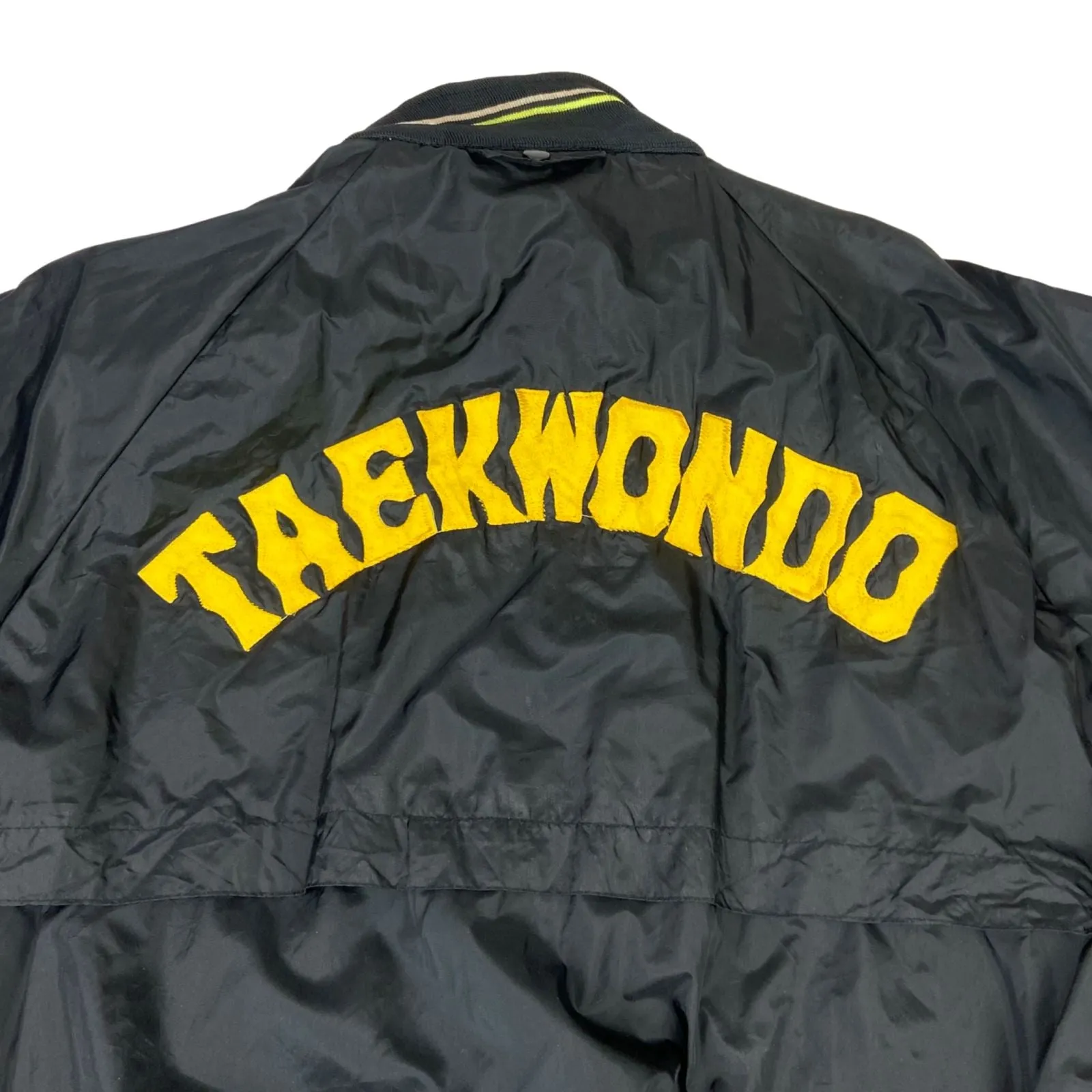 VTG 80s USA TAEKWONDO TEAM WINDBREAKER SHELL MARTIAL ARTS TRACK JACKET 42 L