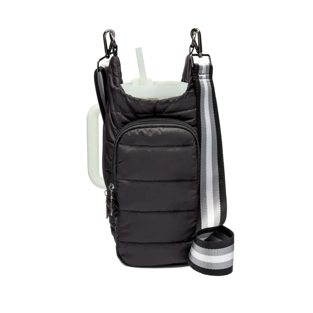 WANDERFULL HYDROBAG HANDLE W/STRIPED STRAP - BLACK & WHITE - WANDERMULTI