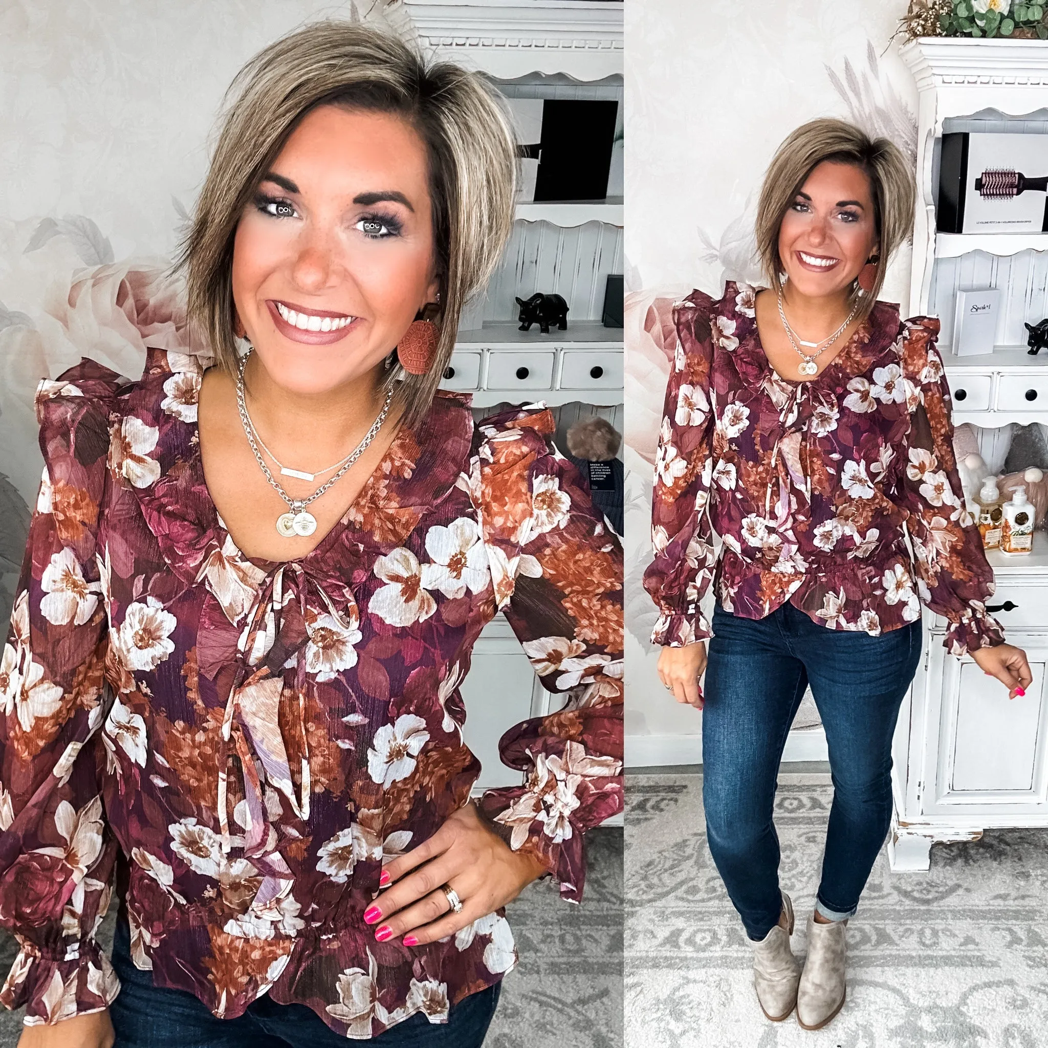 Wanted to Stay Floral Blouse