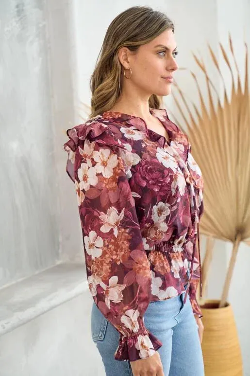 Wanted to Stay Floral Blouse