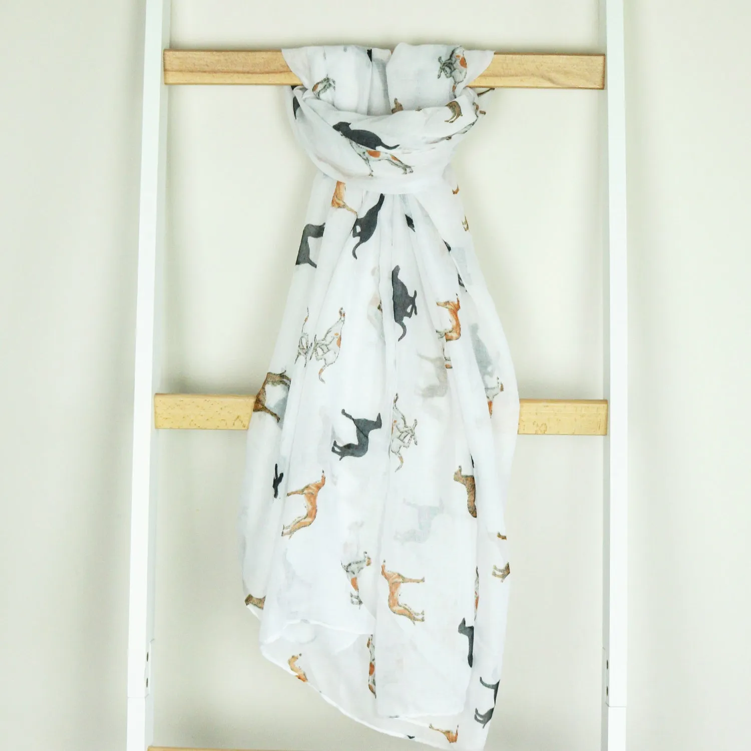 Whippet Print Scarf