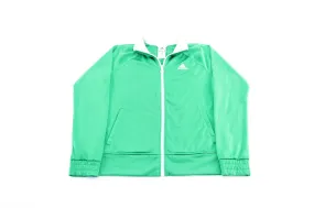 Women's Adidas Embroidered Logo Green Track Zip Up Jacket