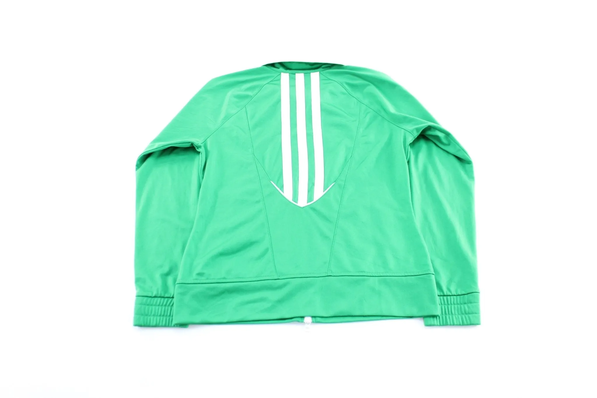 Women's Adidas Embroidered Logo Green Track Zip Up Jacket