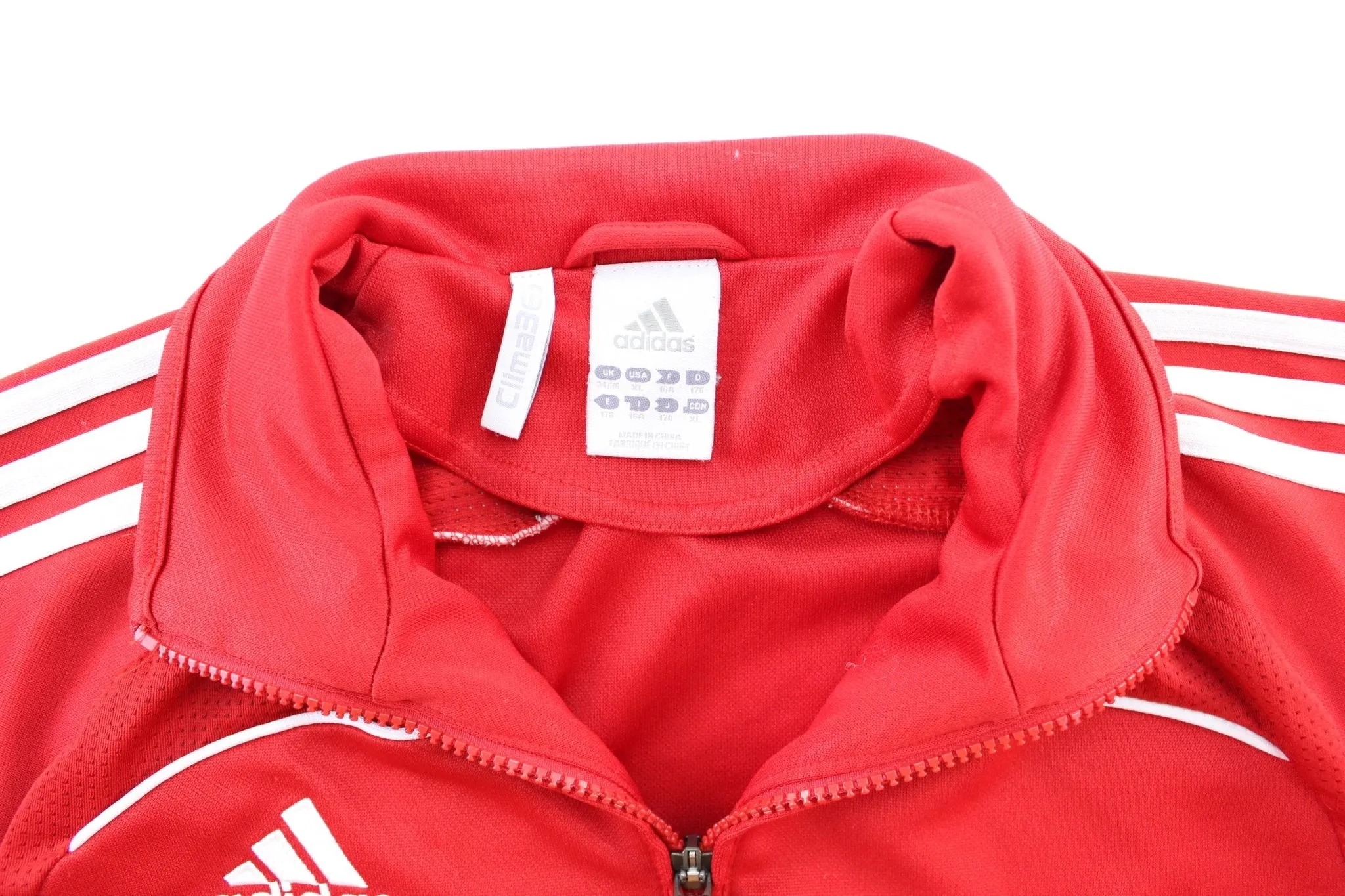 Women's Adidas Embroidered Logo Red & White Track Jacket