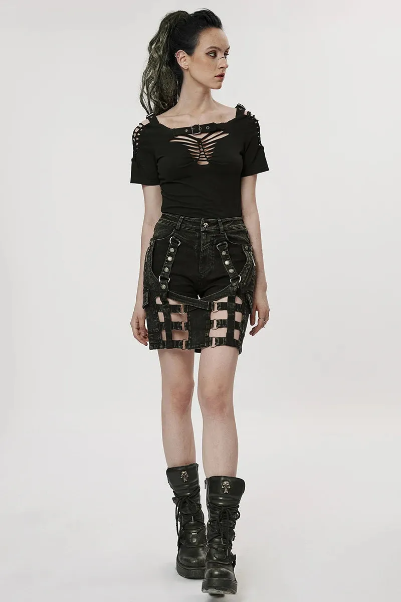 Women's Daily The Post-apocalyptic Style Techwear Wear Personality Pantskirt Two Detachable Skirt