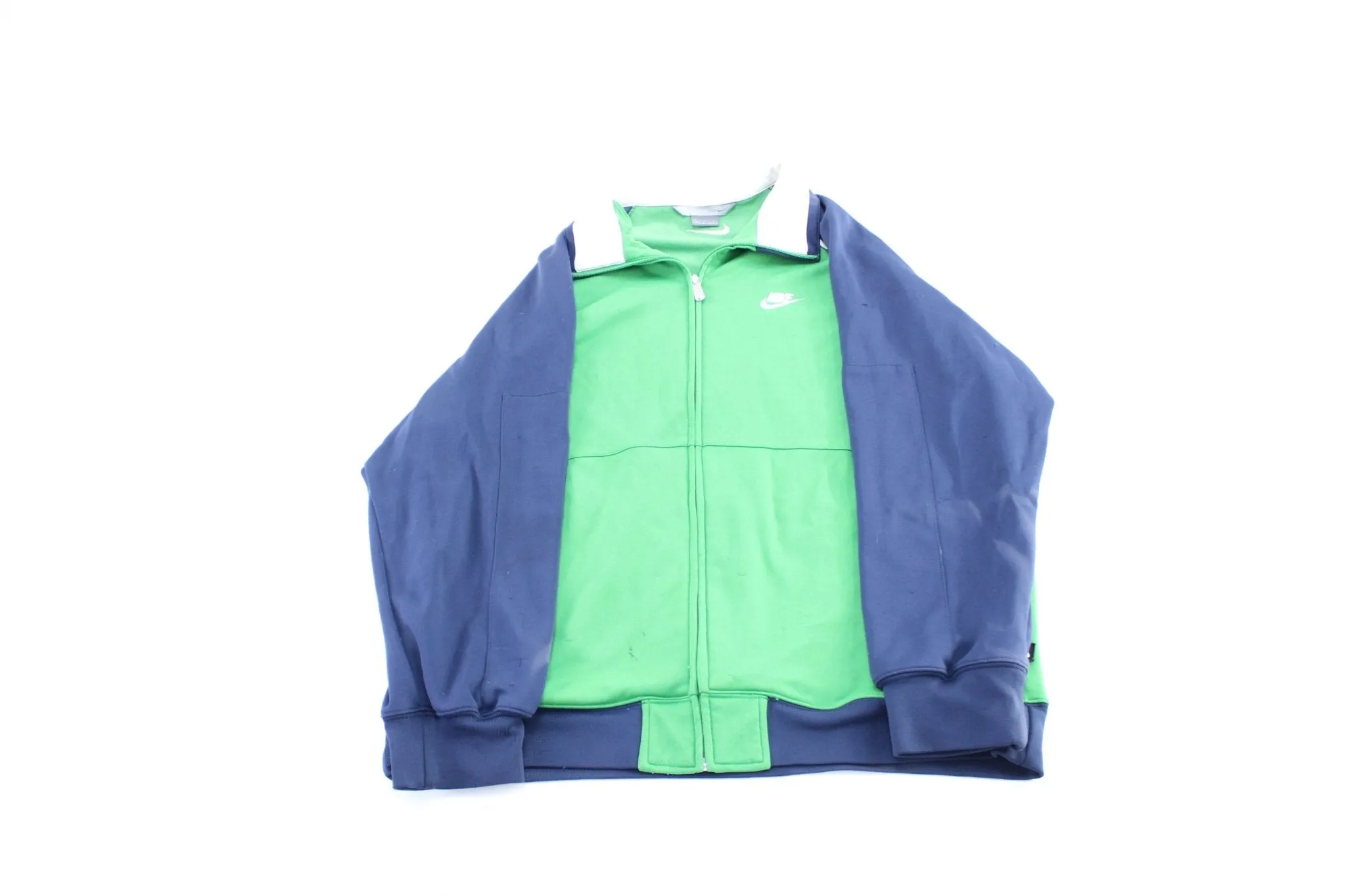 Y2K Nike Embroidered Logo Blue & Green Track Jacket